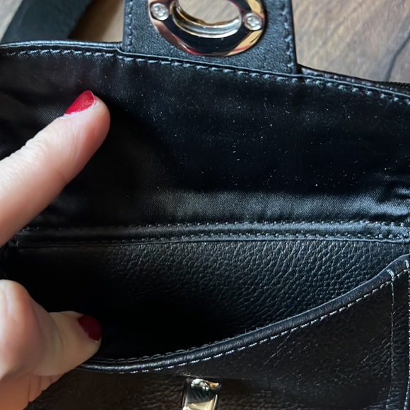 Coach black leather crossbody small - Picture 3 of 6